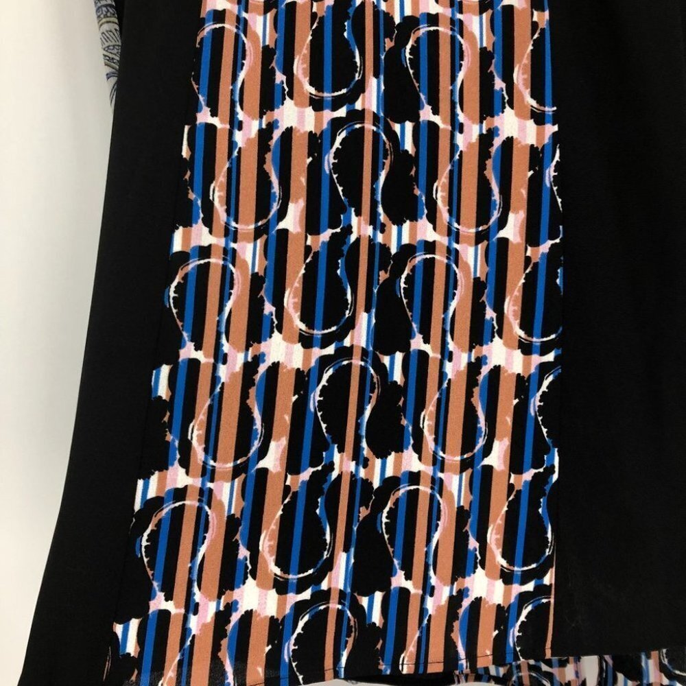 NWT BCBGMAXAZRIA Kathy Abstract paisley print sheer balloon sleeve blouse xxs - Picture 11 of 16